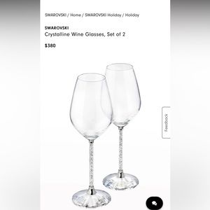 Swarovski crystal wine glasses